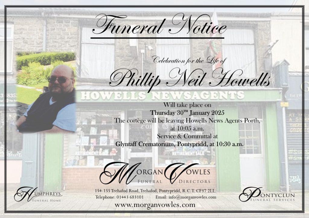 Funeral Notice Phillip Neil Howells