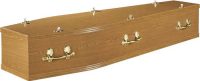 Plain wood coffin